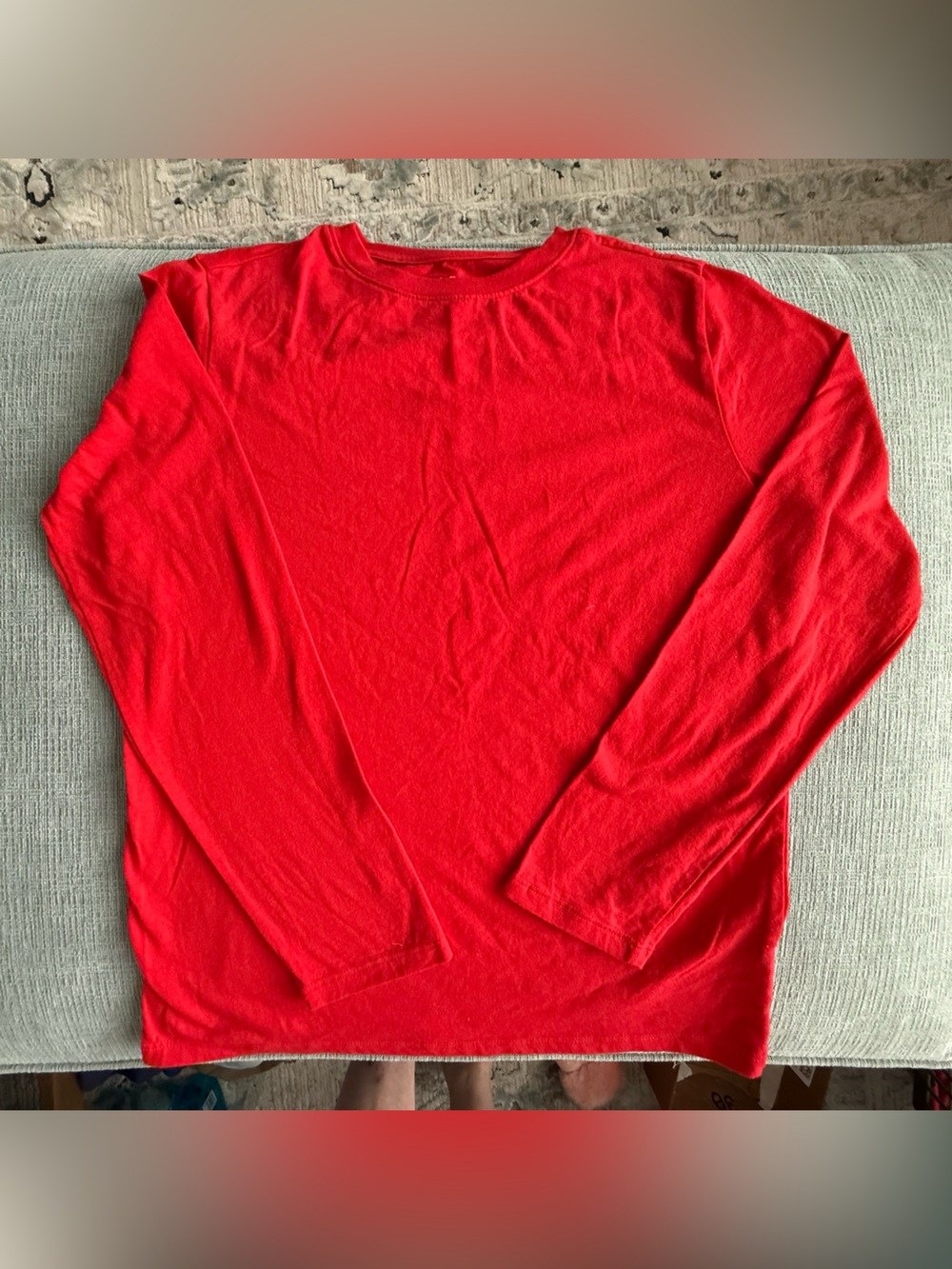Cat & Jack Red Crewneck Long Sleeve Tee